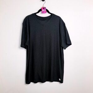 VUORI Men's Charcoal Heather V Neck T Shirt XL Performance Stretch